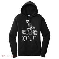 Deadlift Skeleton Workout Halloween Weight Lifting Fitness Women's Hoodie thumb 0