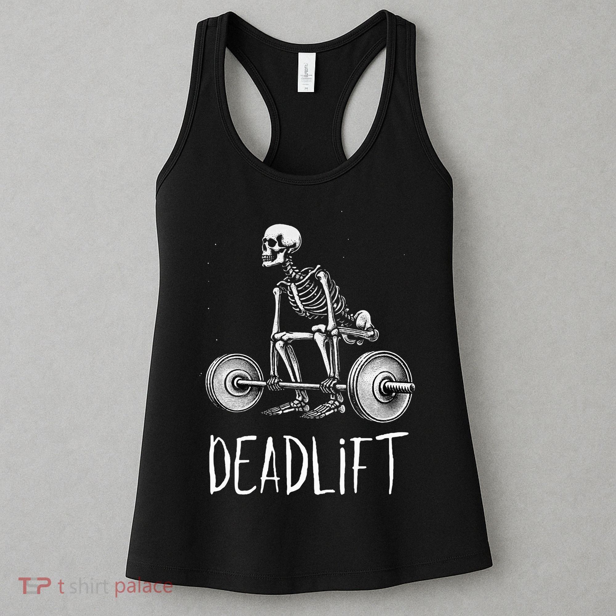 Deadlift Skeleton Workout Halloween Weight Lifting Fitness Women's Tank Top