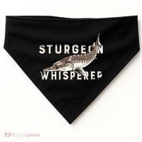 Distressed Sturgeon Whisperer Beluga Fish Funny Gift USA-Made Doggie Bandana thumb 0