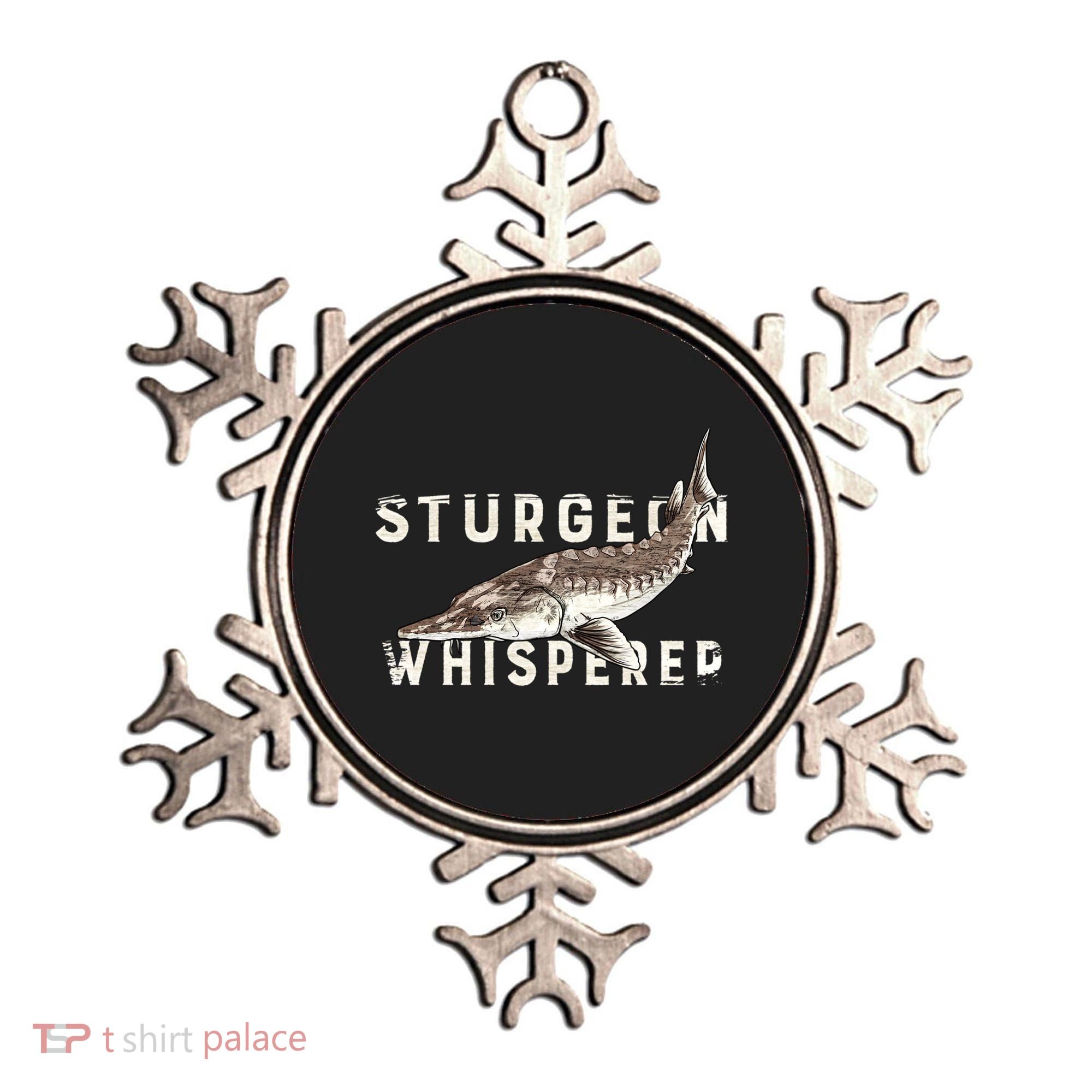 Distressed Sturgeon Whisperer Beluga Fish Funny Gift Ornament