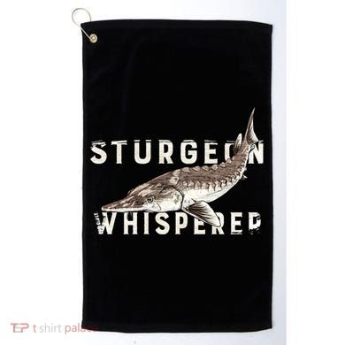 Distressed Sturgeon Whisperer Beluga Fish Funny Gift Golf Towel