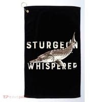 Distressed Sturgeon Whisperer Beluga Fish Funny Gift Golf Towel thumb 0