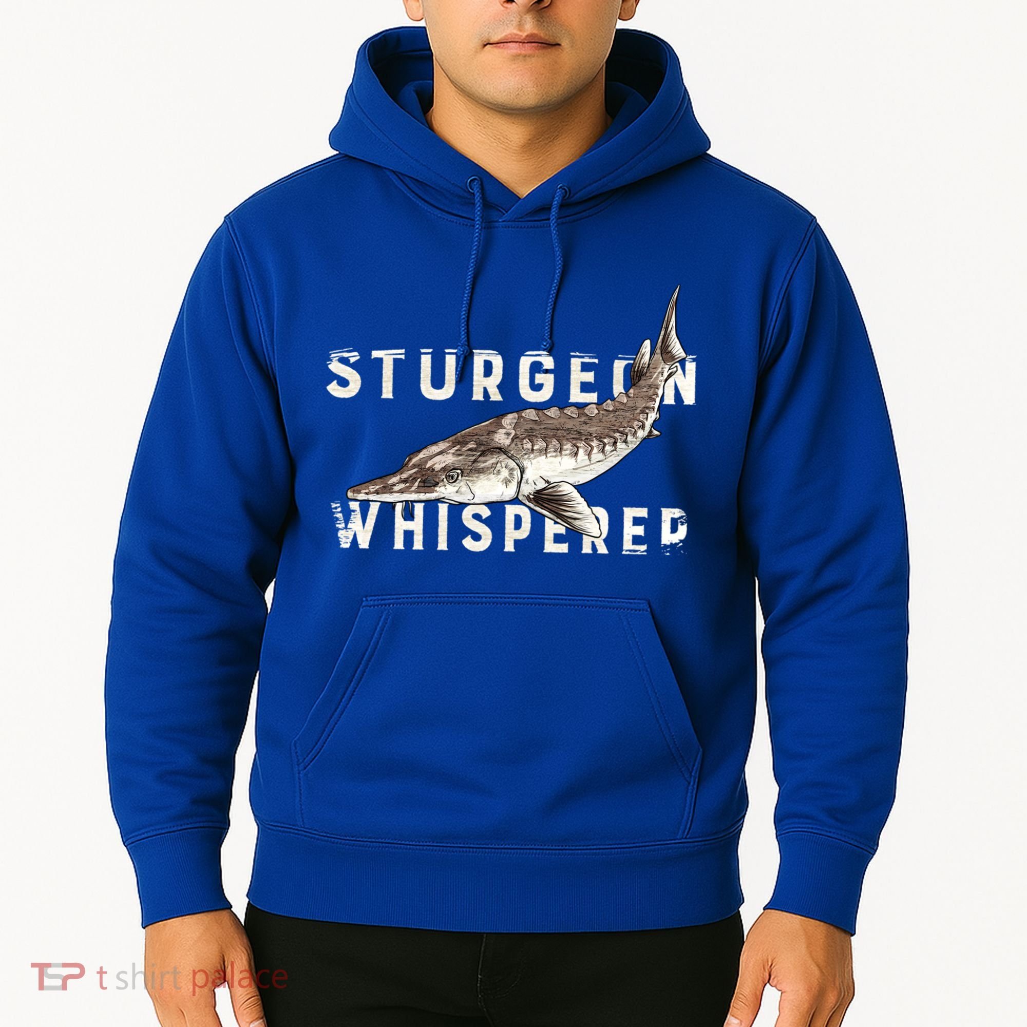 Distressed Sturgeon Whisperer Beluga Fish Funny Gift Hoodie