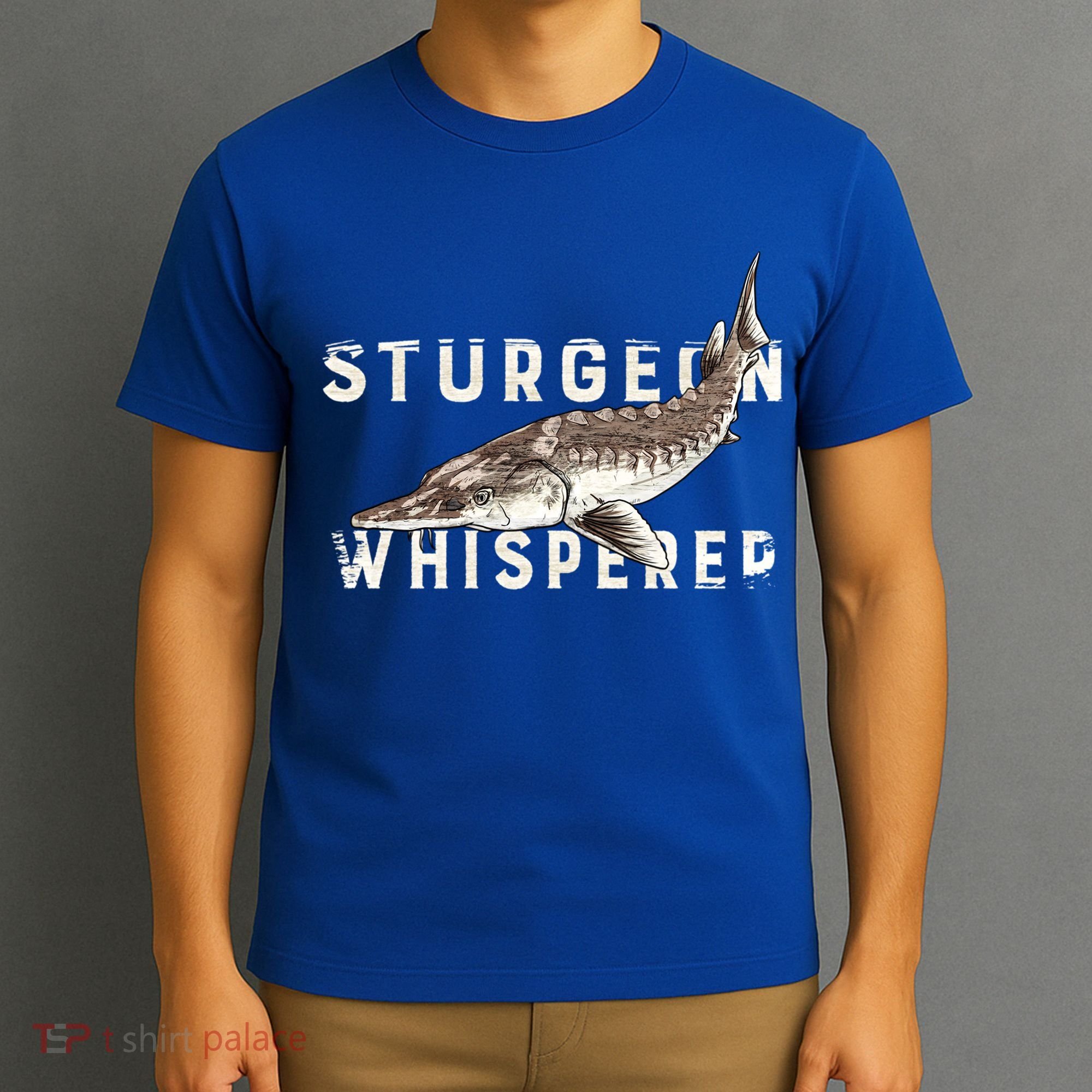 Distressed Sturgeon Whisperer Beluga Fish Funny Gift T-Shirt