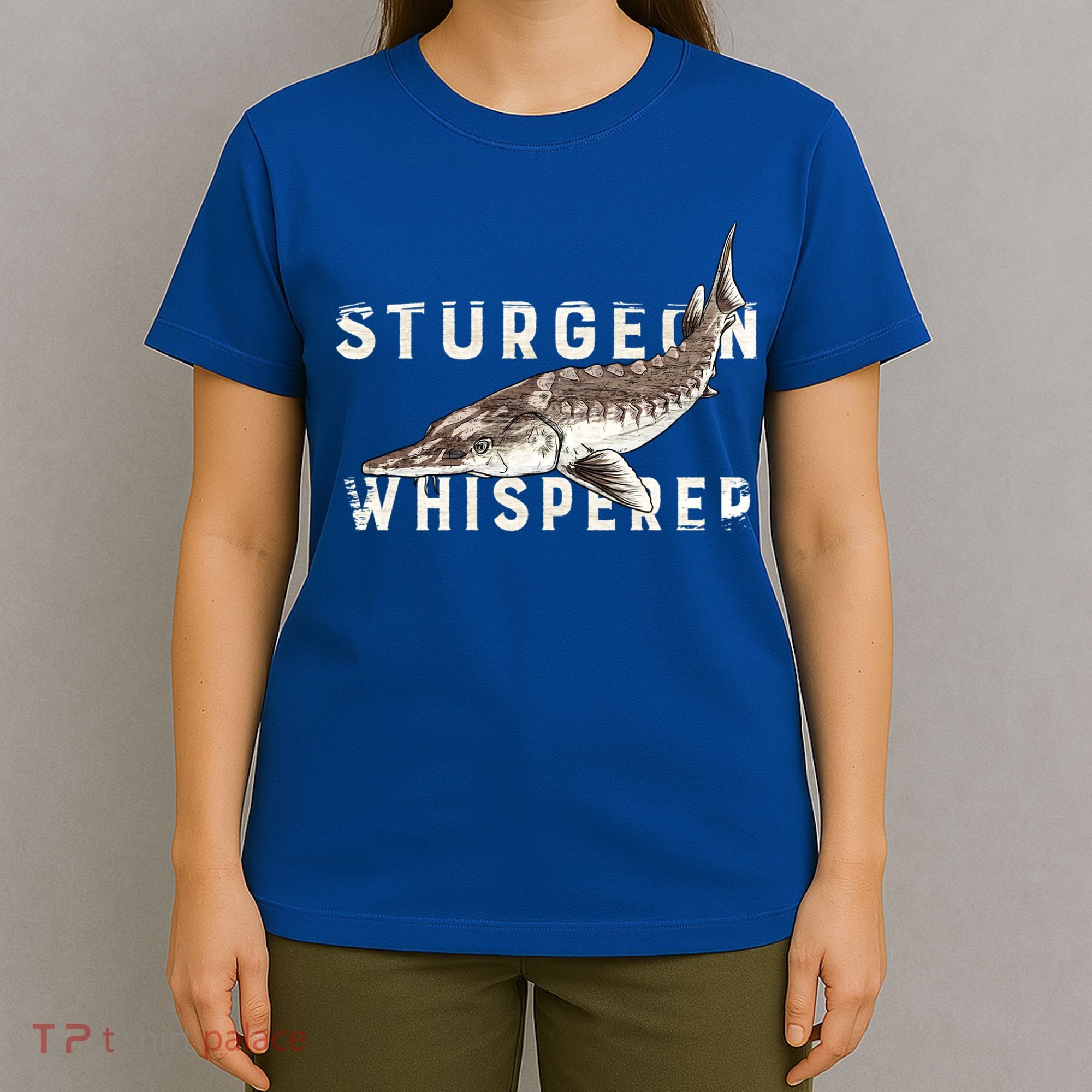 Distressed Sturgeon Whisperer Beluga Fish Funny Gift T-Shirt