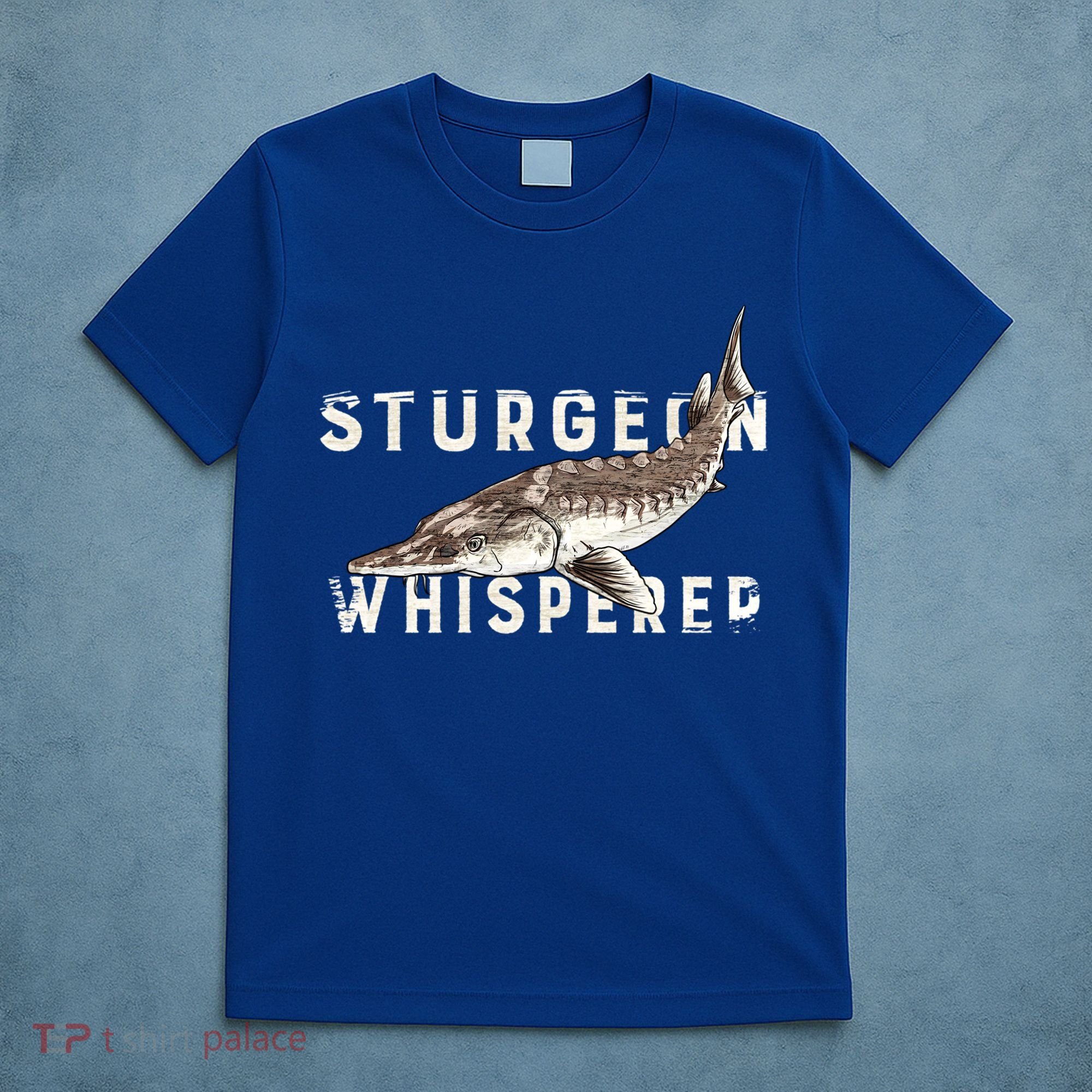 Distressed Sturgeon Whisperer Beluga Fish Funny Gift T-Shirt