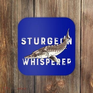 Distressed Sturgeon Whisperer Beluga Fish Funny Gift Coaster