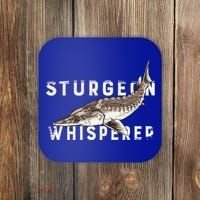 Distressed Sturgeon Whisperer Beluga Fish Funny Gift Coaster thumb 0