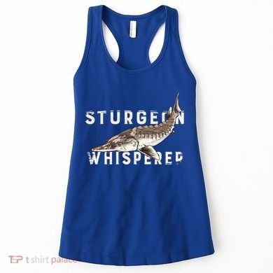 Distressed Sturgeon Whisperer Beluga Fish Funny Gift Women's Tank Top
