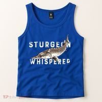 Distressed Sturgeon Whisperer Beluga Fish Funny Gift Tank Top thumb 2