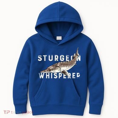 Distressed Sturgeon Whisperer Beluga Fish Funny Gift Kids Hoodie