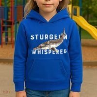 Distressed Sturgeon Whisperer Beluga Fish Funny Gift Kids Hoodie thumb 3