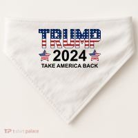 Donald Trump 2024 Take America Back USA-Made Doggie Bandana thumb 0