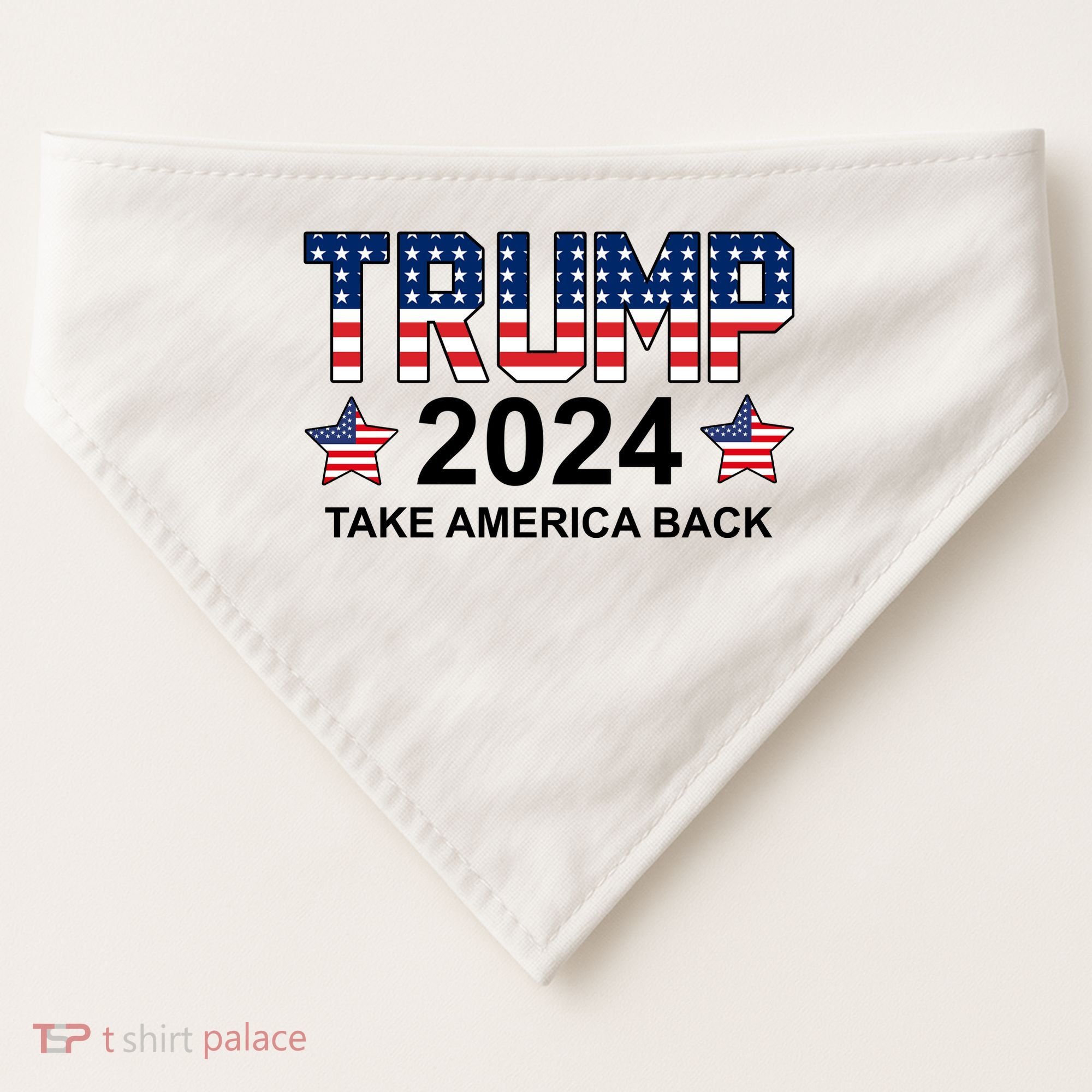 Donald Trump 2024 Take America Back USA-Made Doggie Bandana