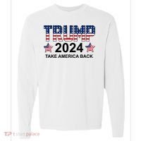 Donald Trump 2024 Take America Back Comfort Colors Heavyweight Long Sleeve T-Shirt thumb 0