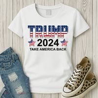 Donald Trump 2024 Take America Back Women's T-Shirt thumb 3