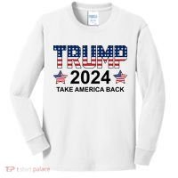 Donald Trump 2024 Take America Back Kids Long Sleeve Shirt thumb 0