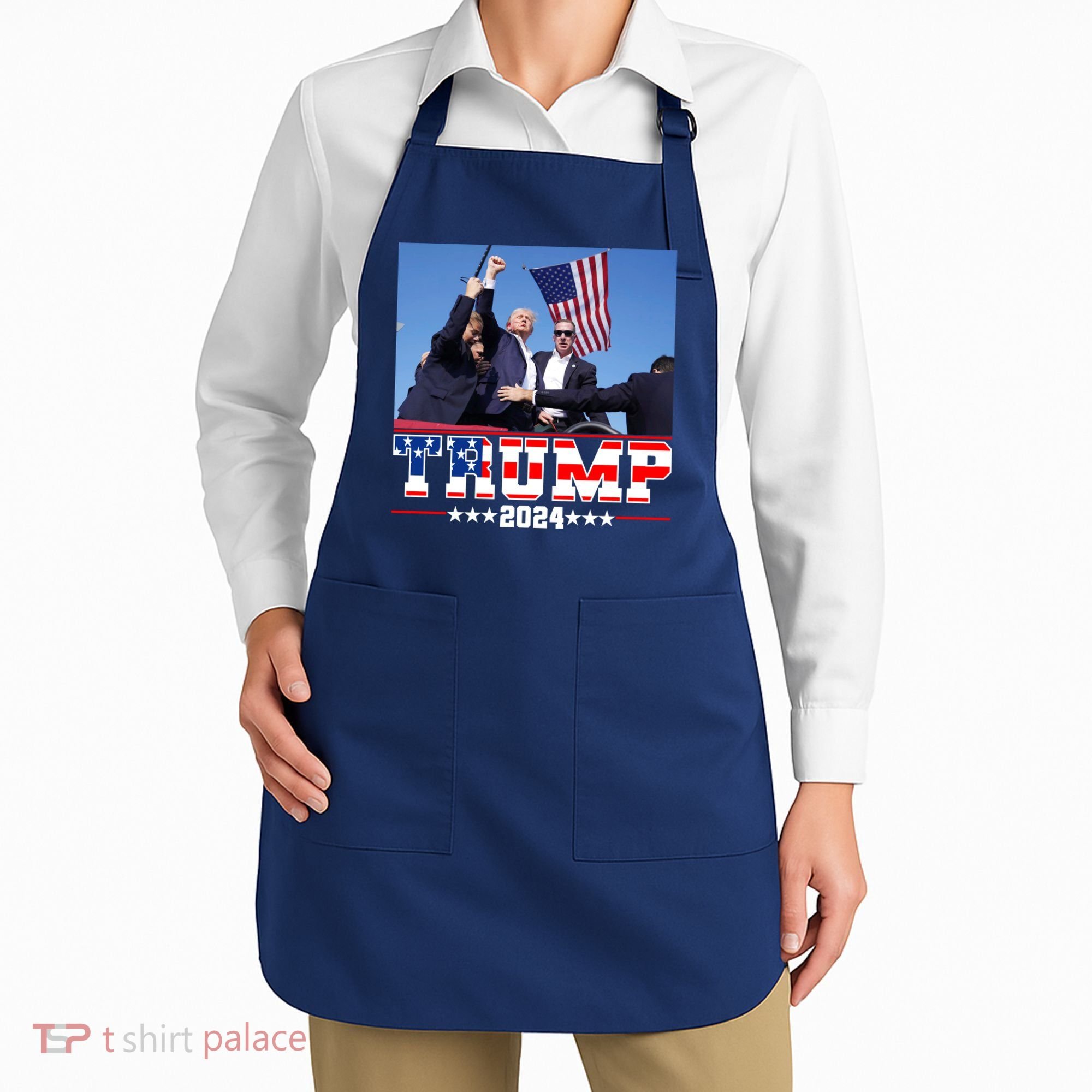 Donald Trump 2024 Survived Shot At Election Rally Usa Apron
