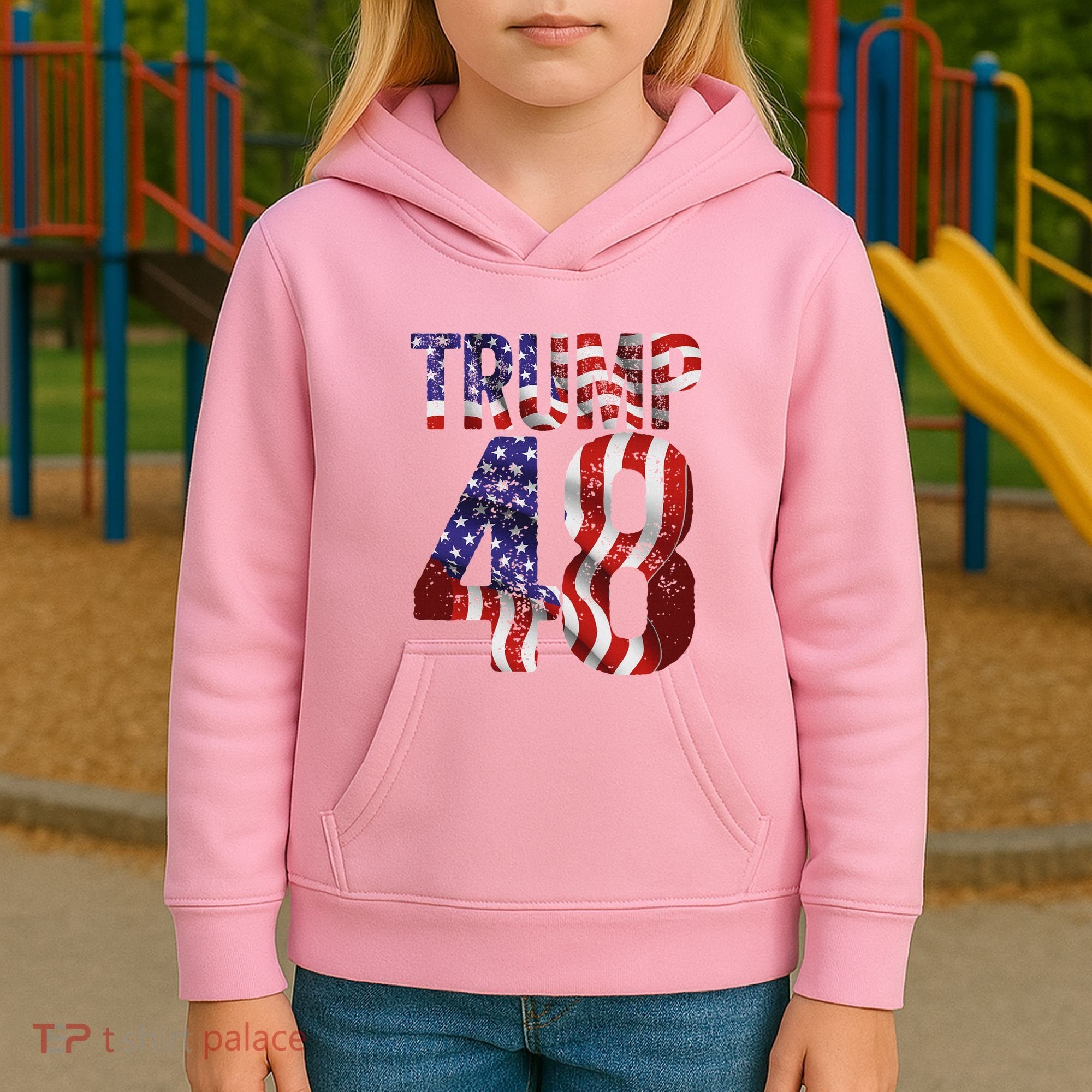 Donald Trump 2028 Trump 45 47 48th President Kids Hoodie