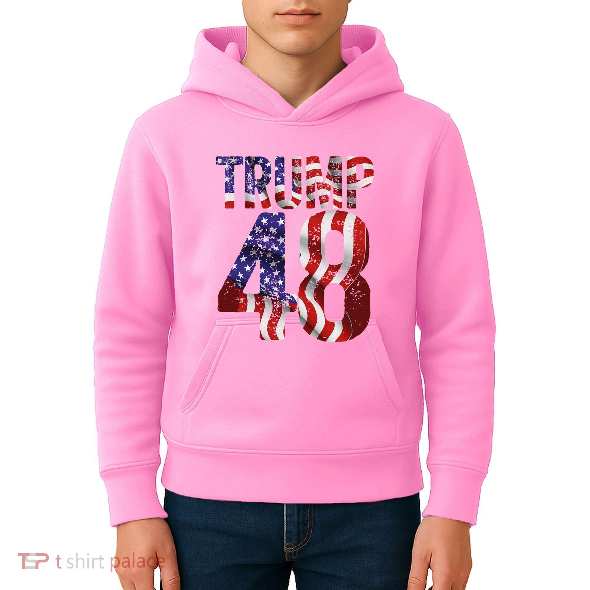 Donald Trump 2028 Trump 45 47 48th President Kids Hoodie