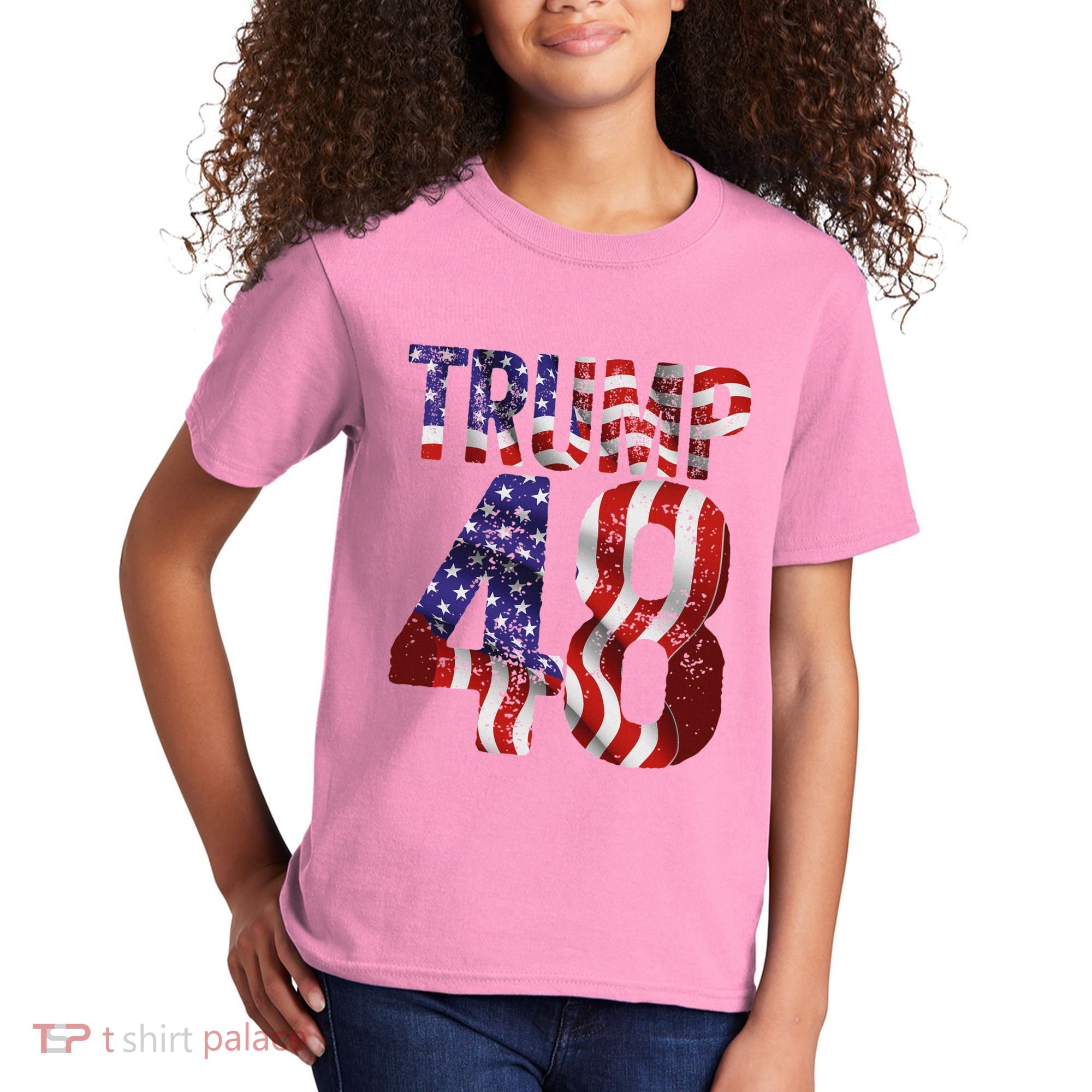 Donald Trump 2028 Trump 45 47 48th President Kids T-Shirt