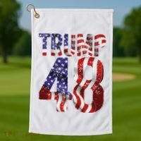 Donald Trump 2028 Trump 45 47 48th President Golf Towel thumb 1