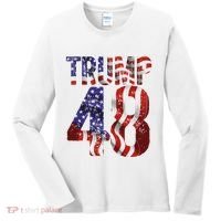 Donald Trump 2028 Trump 45 47 48th President Women's Long Sleeve Shirt thumb 0