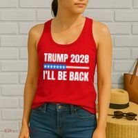 Donald Trump 2028 Election Trump 2028 I'll Be Back Women's Tank Top thumb 2