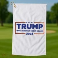 Donald Trump 2024 Make America Great Again MAGA Golf Towel thumb 1