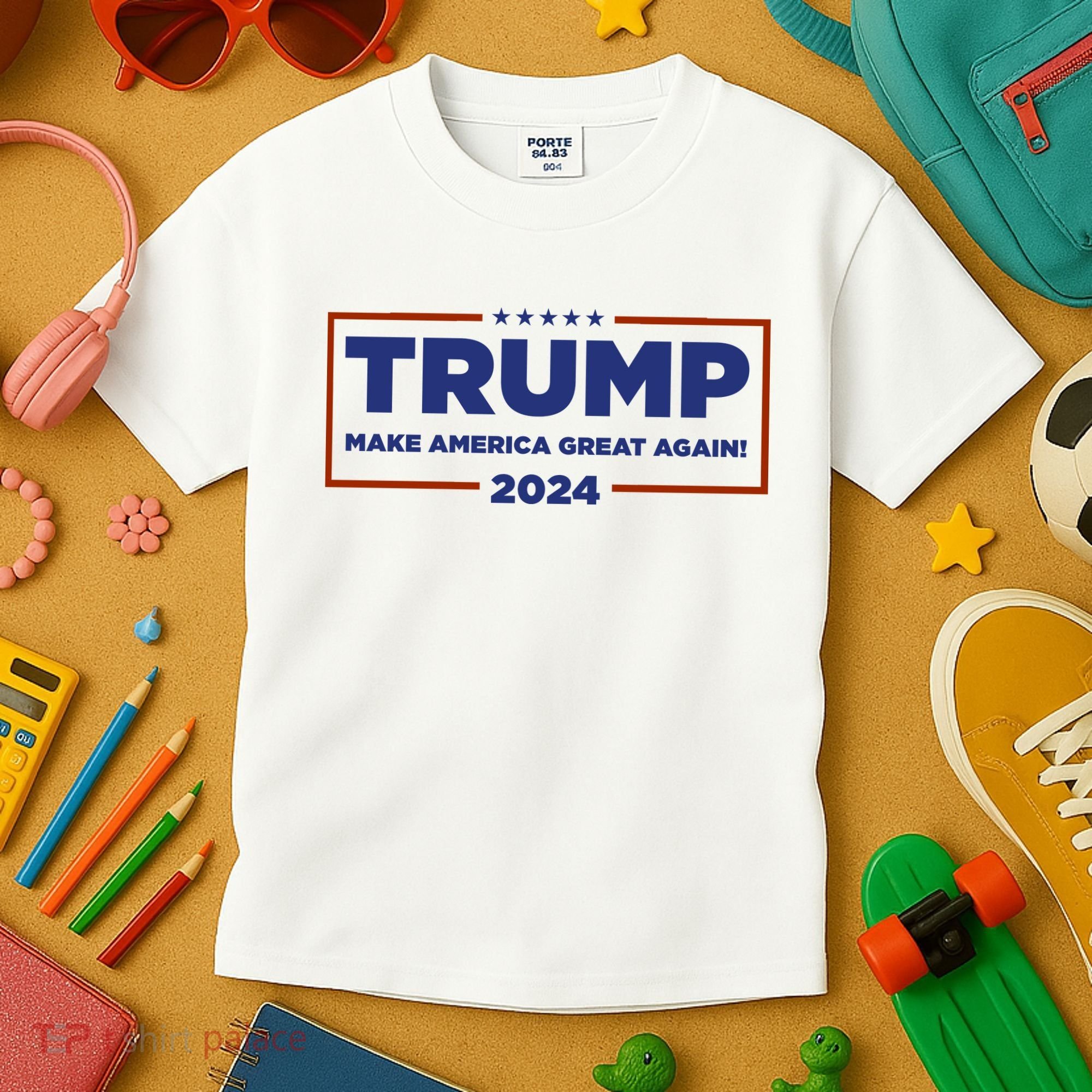 Donald Trump 2024 Make America Great Again MAGA Kids T-Shirt