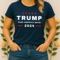 Trump 2024 Take America Back Election Women's T-Shirt thumb 2