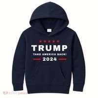 Trump 2024 Take America Back Election Kids Hoodie thumb 0
