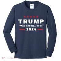 Trump 2024 Take America Back Election Kids Long Sleeve Shirt thumb 0