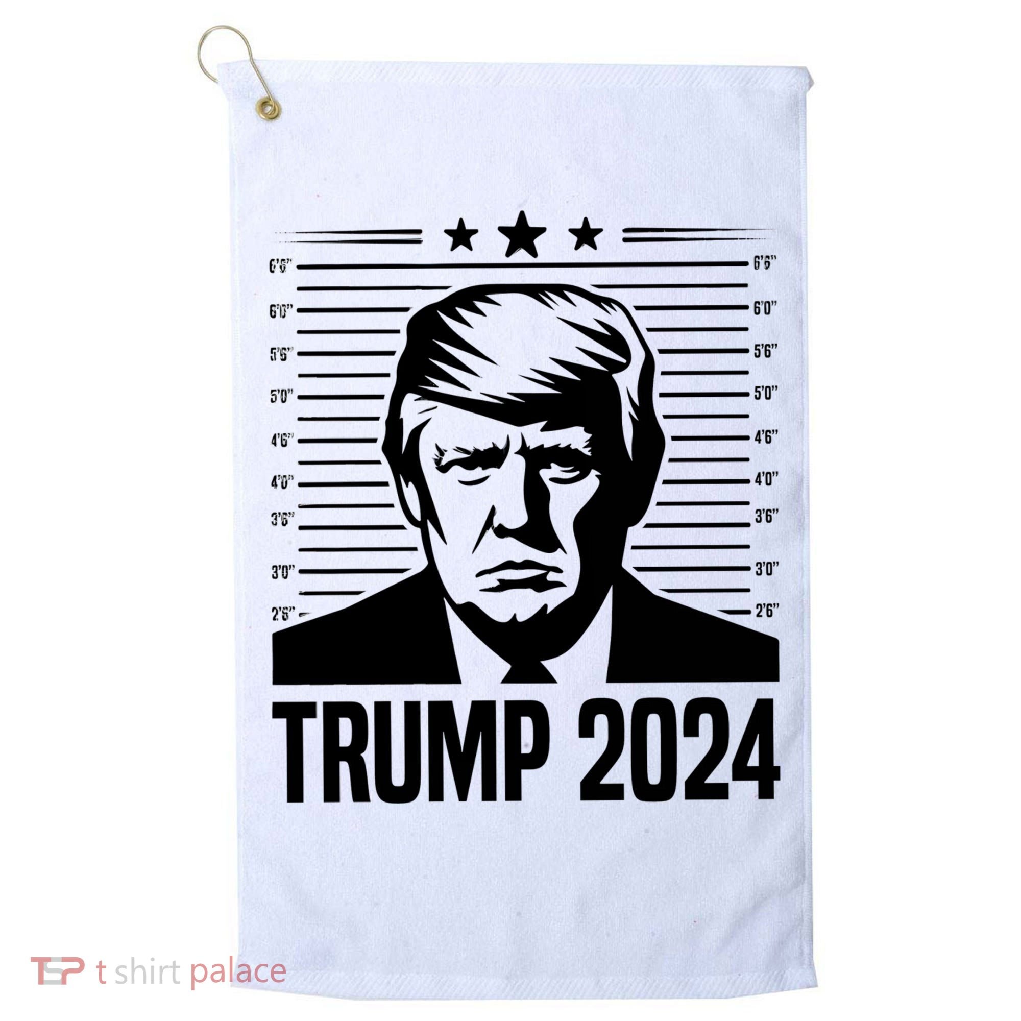 Donald Trump 2024 Mugshot Golf Towel