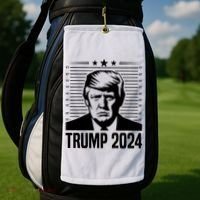 Donald Trump 2024 Mugshot Golf Towel thumb 2