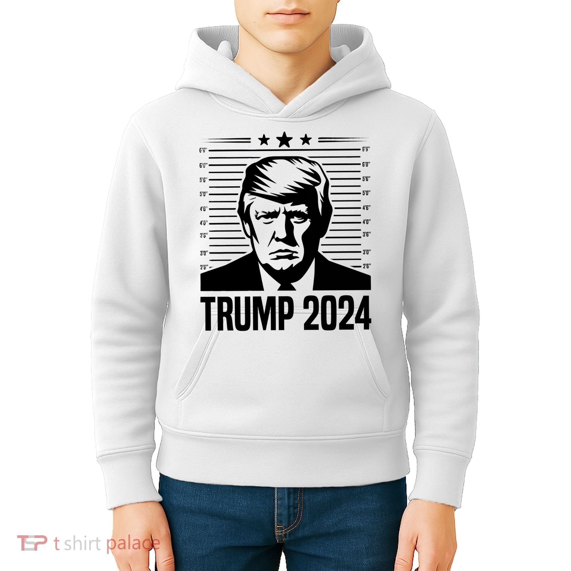 Donald Trump 2024 Mugshot Kids Hoodie
