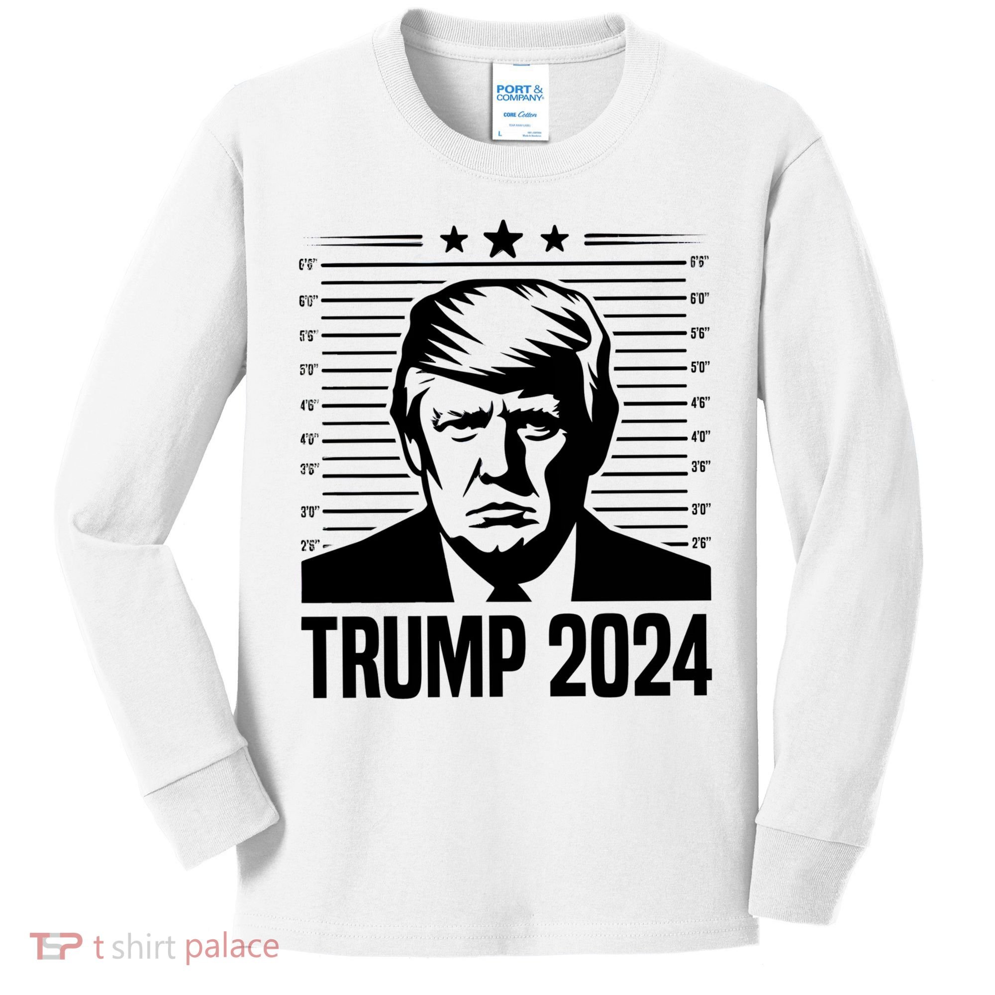 Donald Trump 2024 Mugshot Kids Long Sleeve Shirt