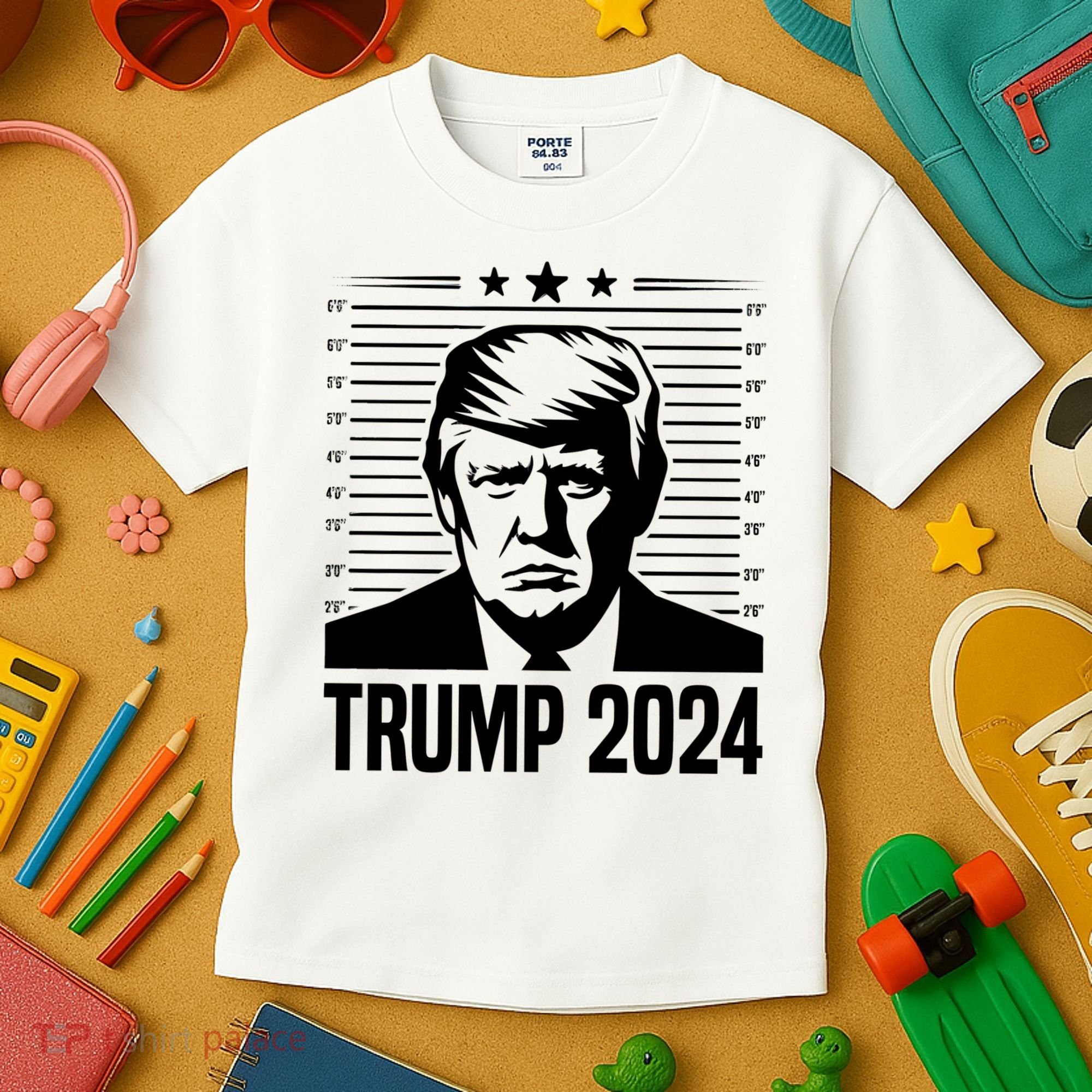 Donald Trump 2024 Mugshot Kids T-Shirt