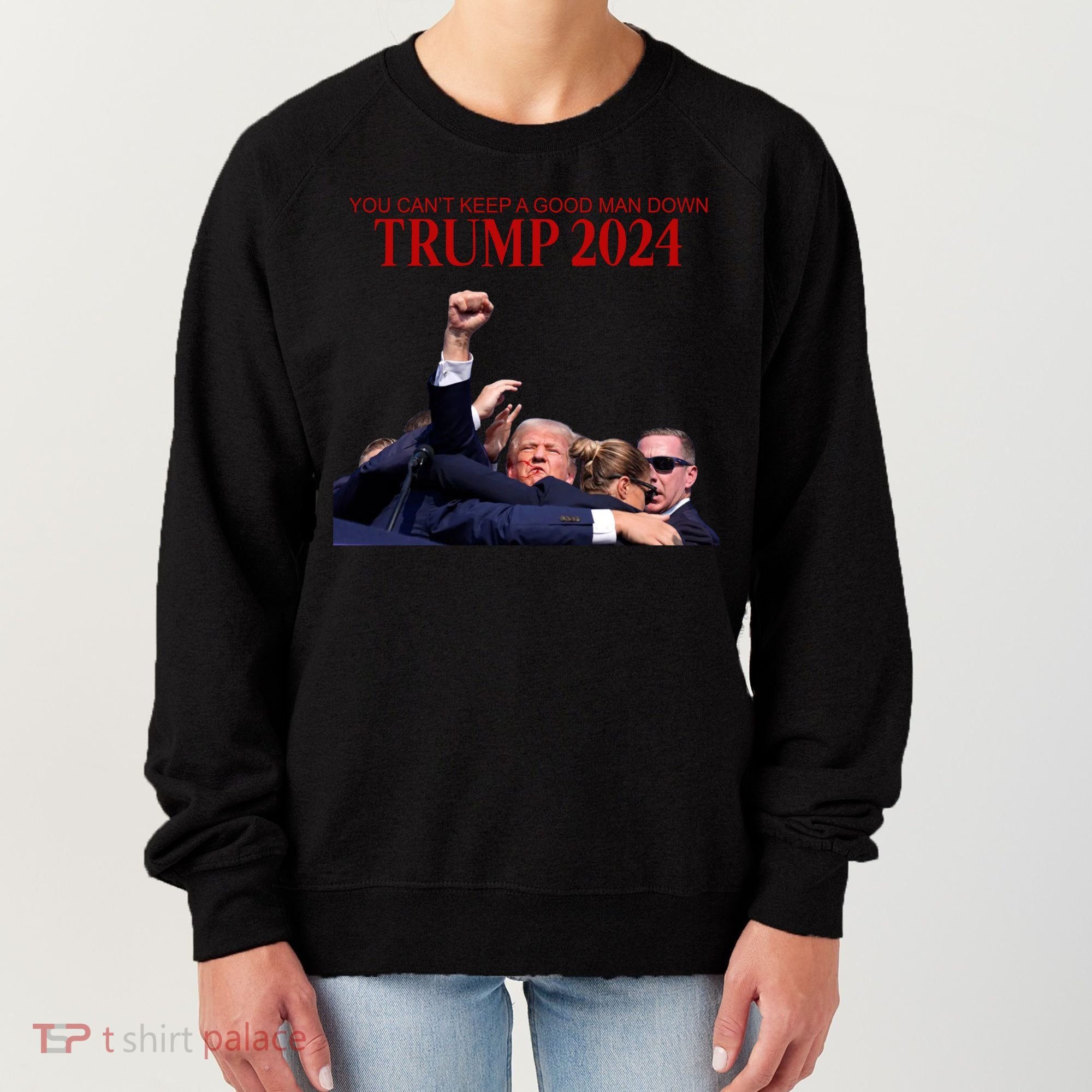 Donald Trump 2024 You CanT Keep A Good Man Down Women's Sweatshirt