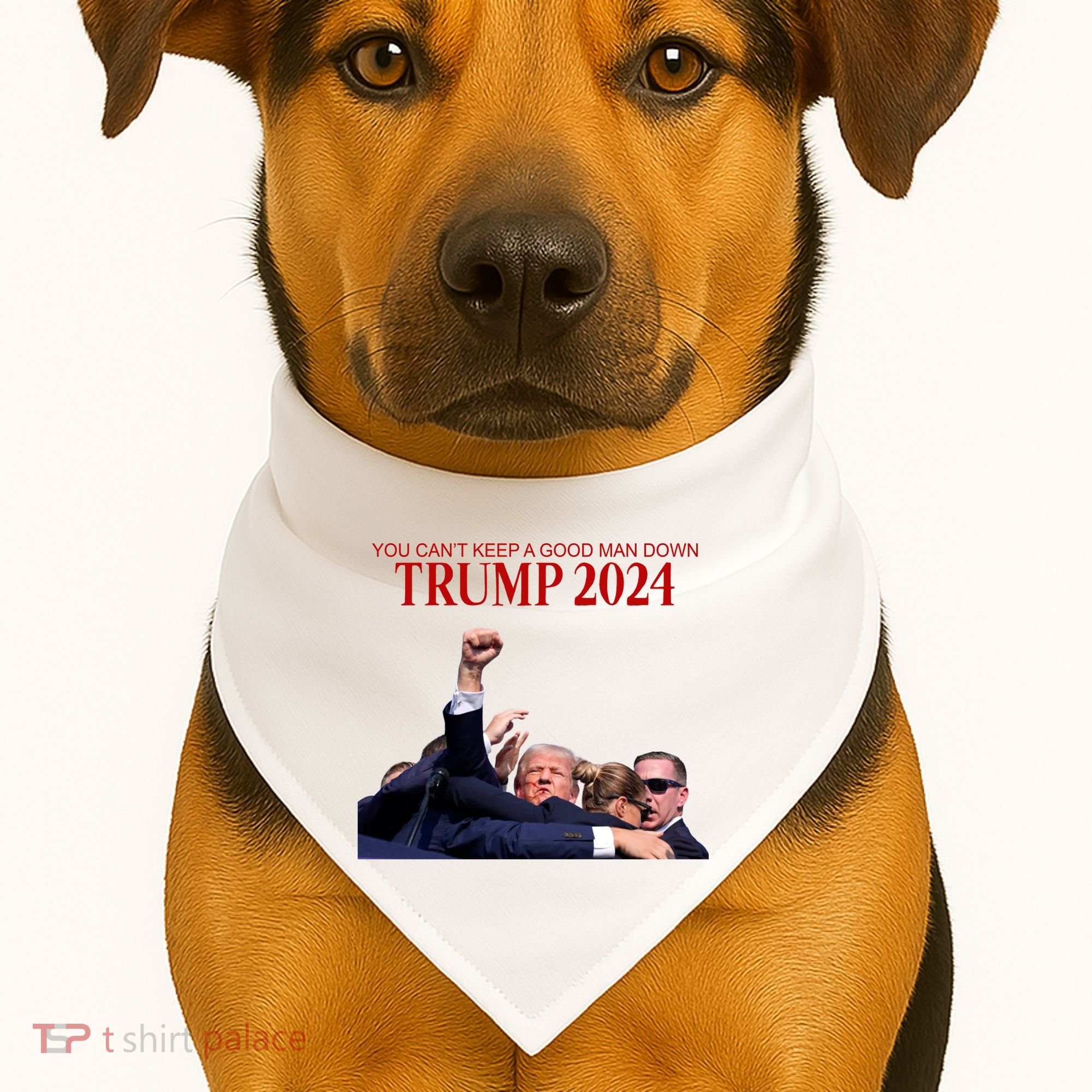 Donald Trump 2024 You CanT Keep A Good Man Down USA-Made Doggie Bandana