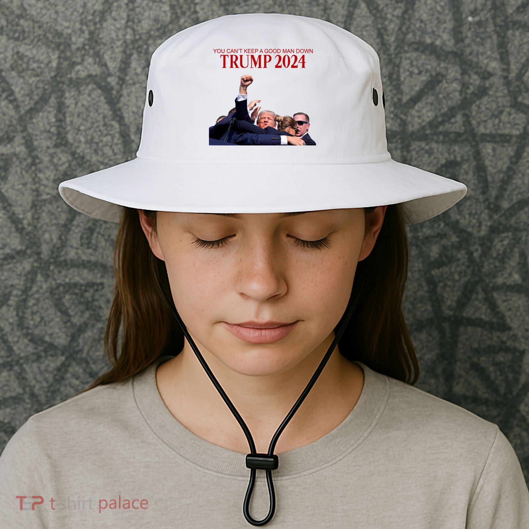 Donald Trump 2024 You CanT Keep A Good Man Down Bucket Hat