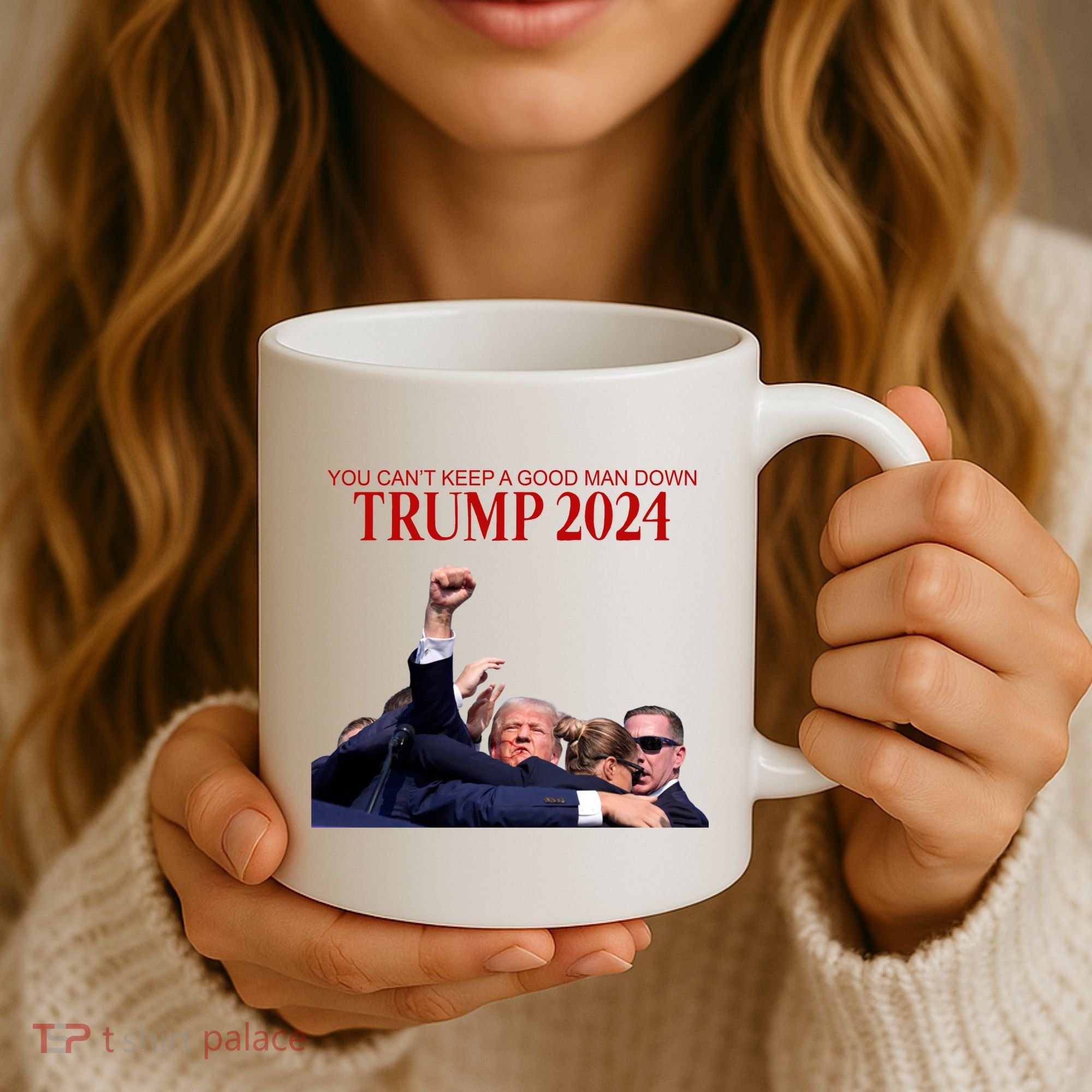 Donald Trump 2024 You CanT Keep A Good Man Down Coffee Mug