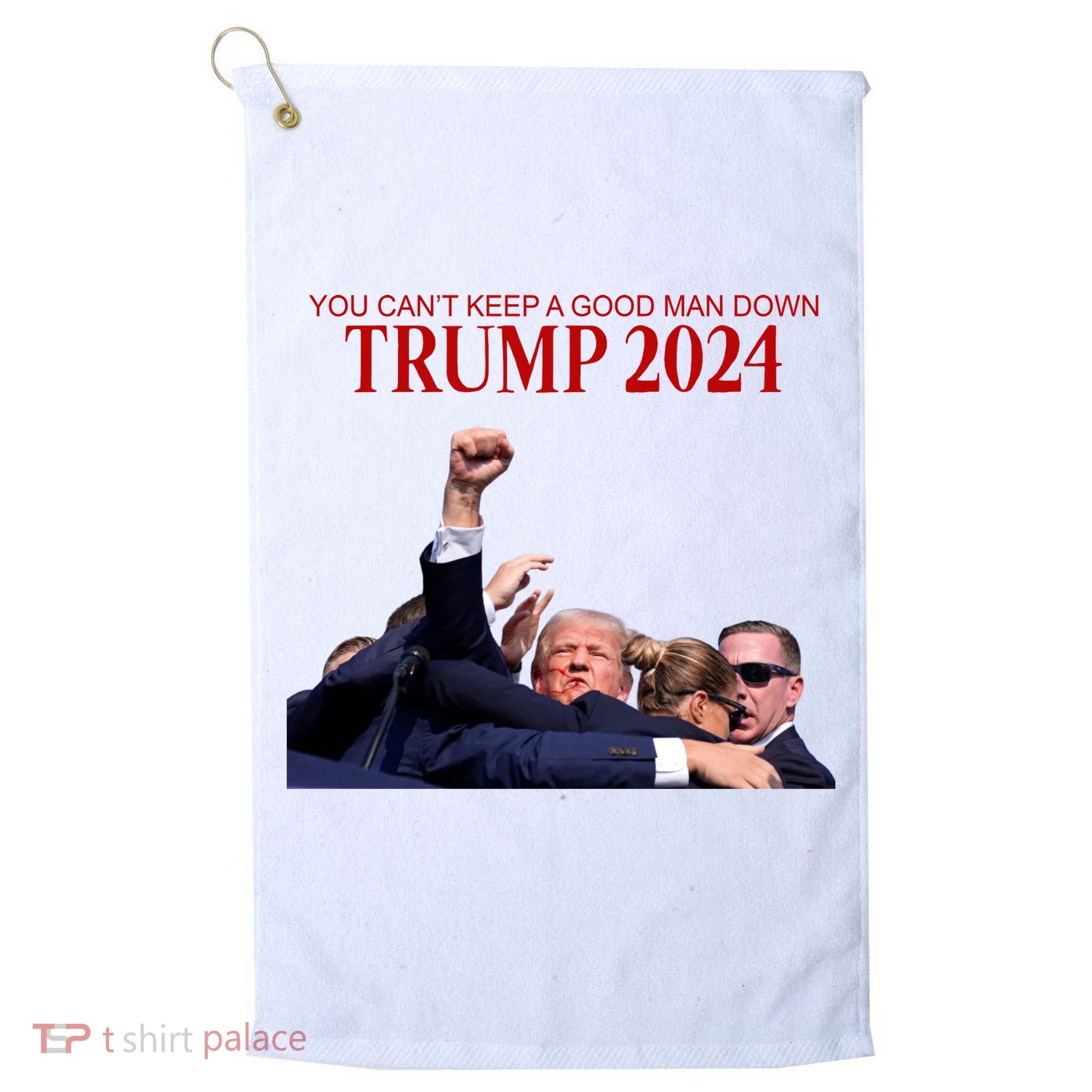 Donald Trump 2024 You CanT Keep A Good Man Down Golf Towel