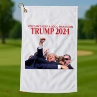 Donald Trump 2024 You CanT Keep A Good Man Down Golf Towel thumb 1