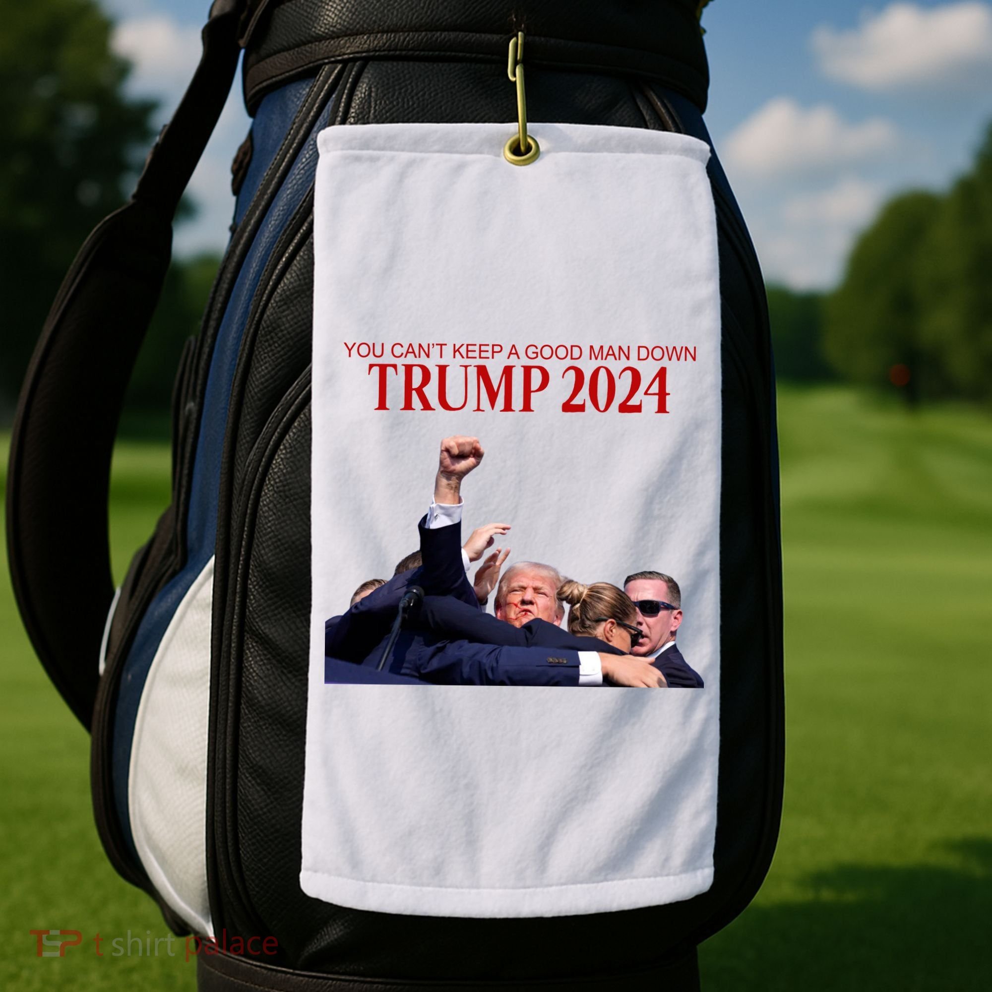 Donald Trump 2024 You CanT Keep A Good Man Down Golf Towel