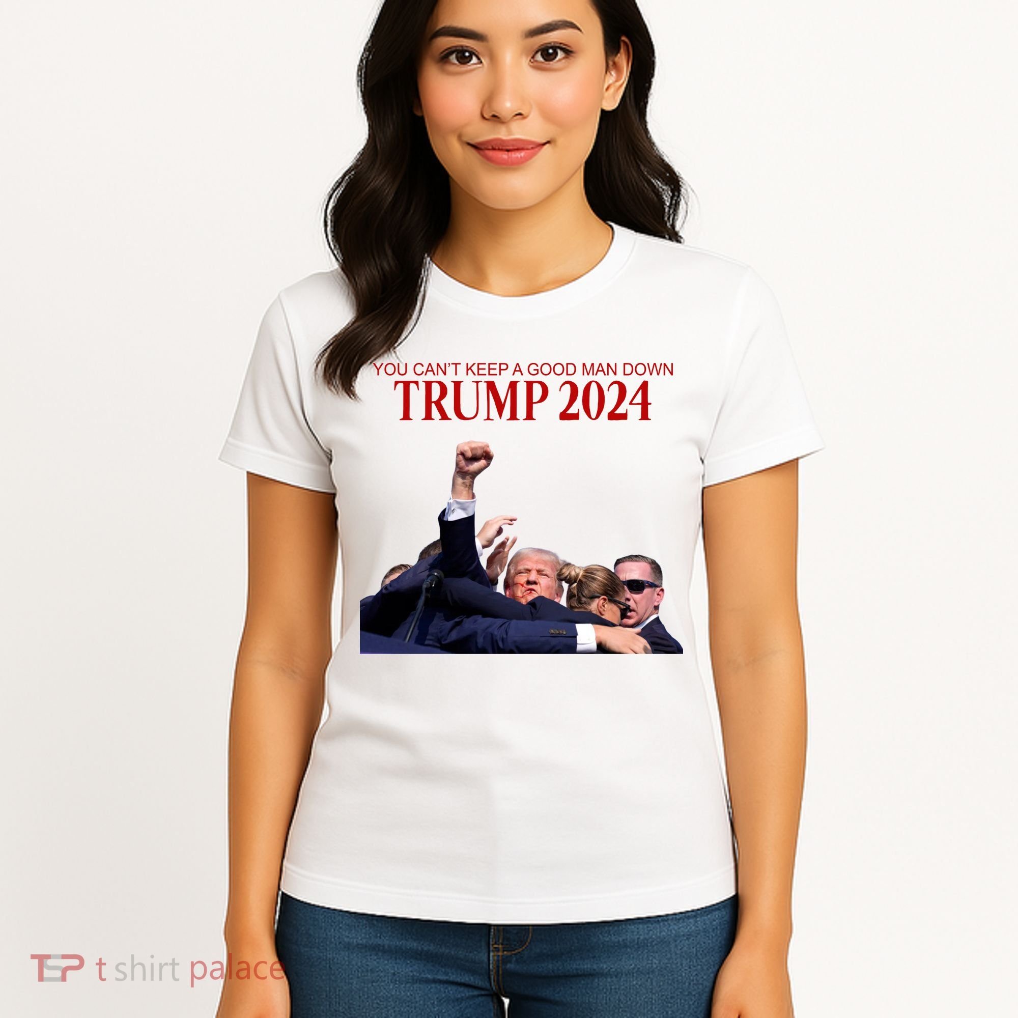 Donald Trump 2024 You CanT Keep A Good Man Down Women's T-Shirt