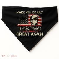 Donald Trump 2024 Make 4th Of July Great Again USA-Made Doggie Bandana thumb 0