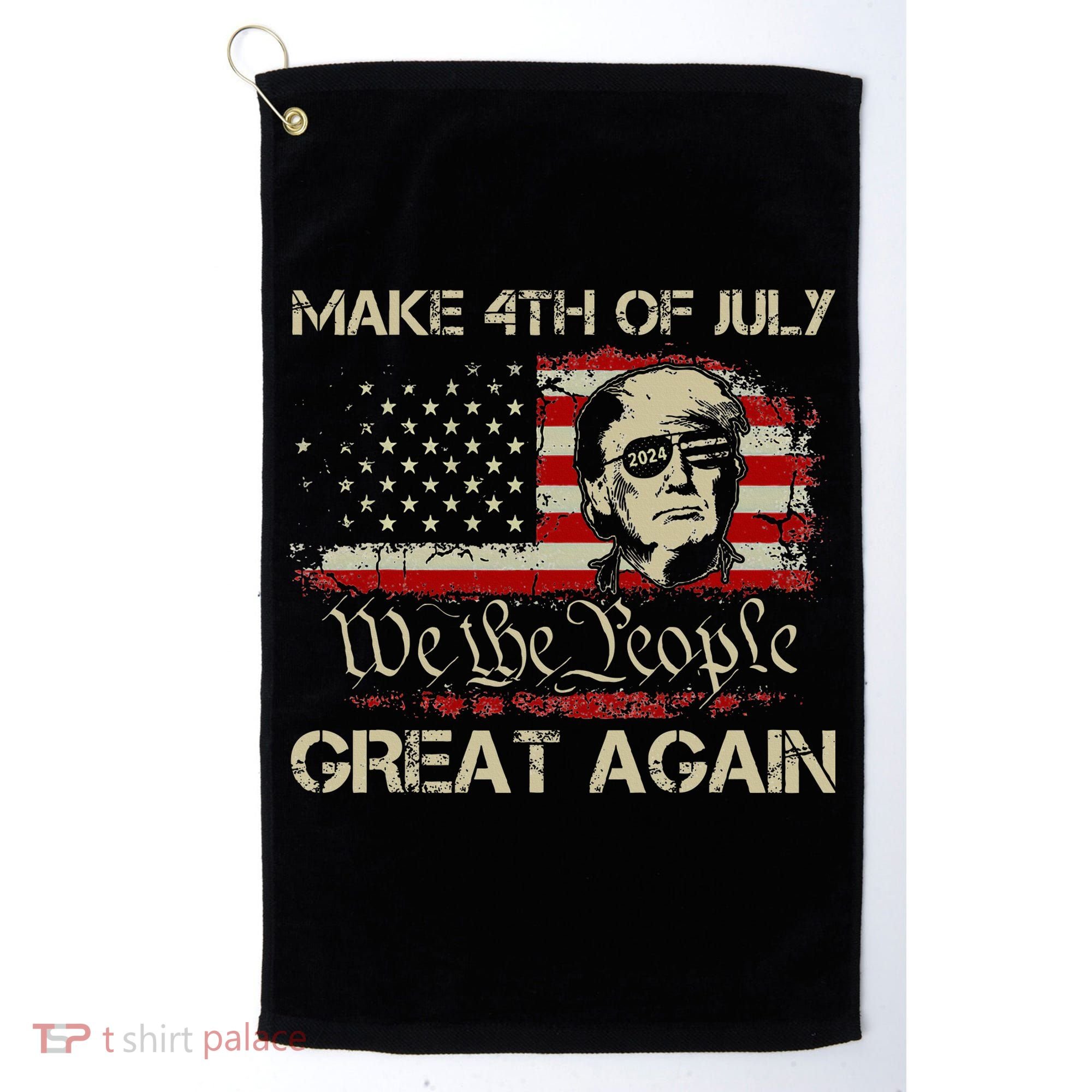 Donald Trump 2024 Make 4th Of July Great Again Golf Towel