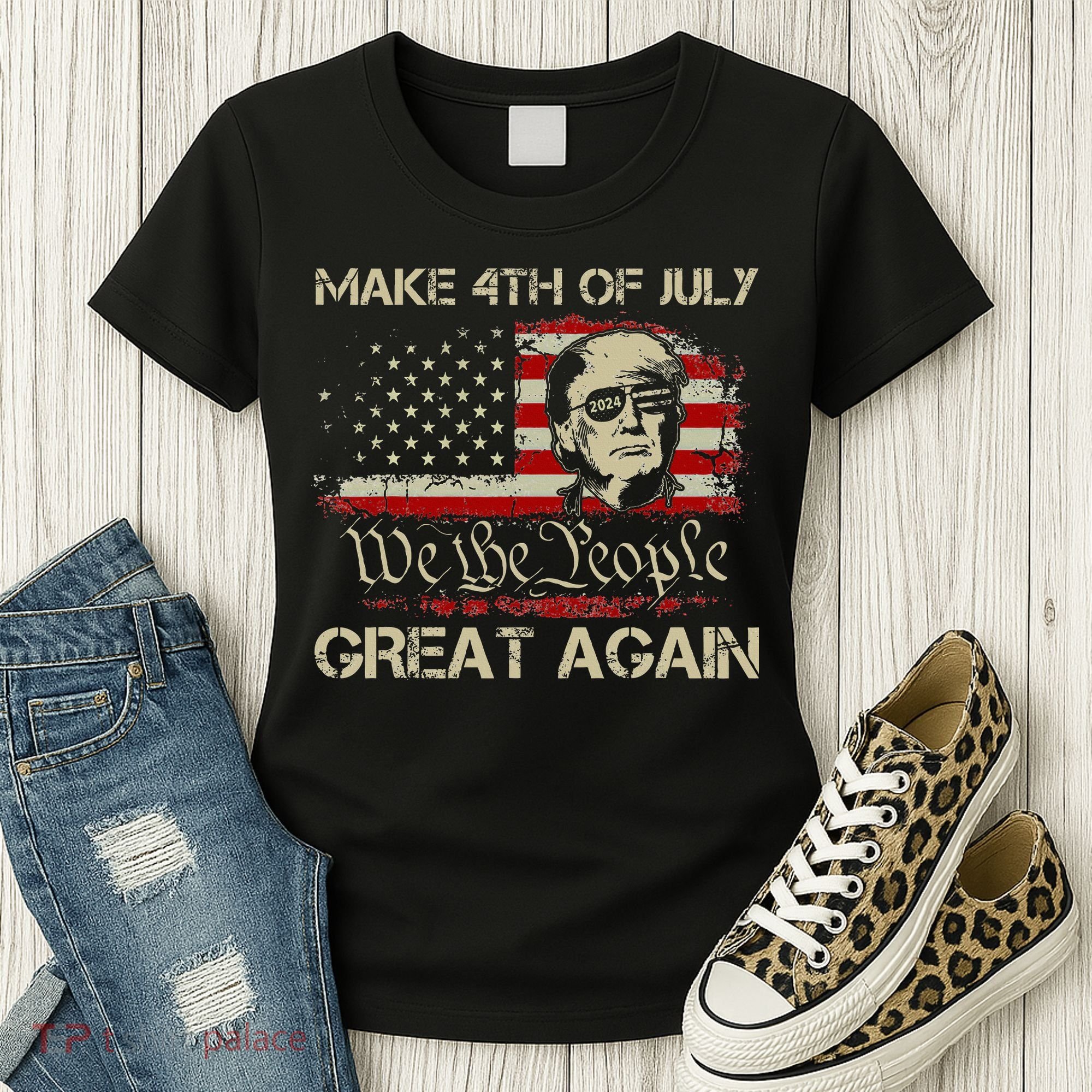 Donald Trump 2024 Make 4th Of July Great Again Women's T-Shirt