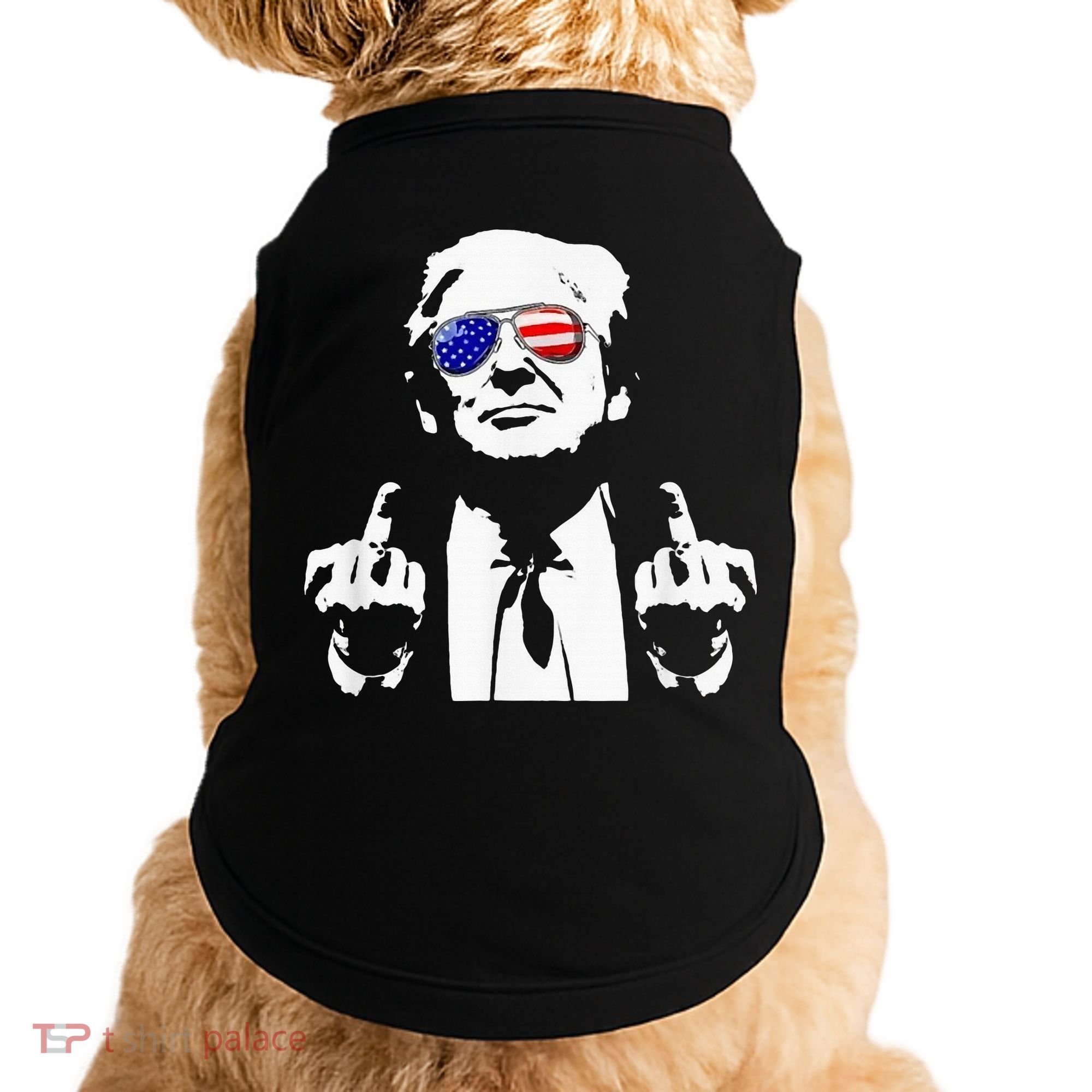 Donald Trump 2024 Middle Finger Conservative Republican Doggie Tank